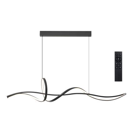 BRILAGI - himennettävä LED-riippuvalaisin vaijerilla SIGNATURE LED/55W/230V 3000-6000K 120x23 cm, musta + kaukosäädin