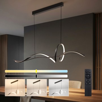 Brilagi - Himmennettävä LED-riippuvalaisin vaijerilla SIGNATURE LED/55W/230V 3000-6000K 120x23 cm musta + kaukosäädin