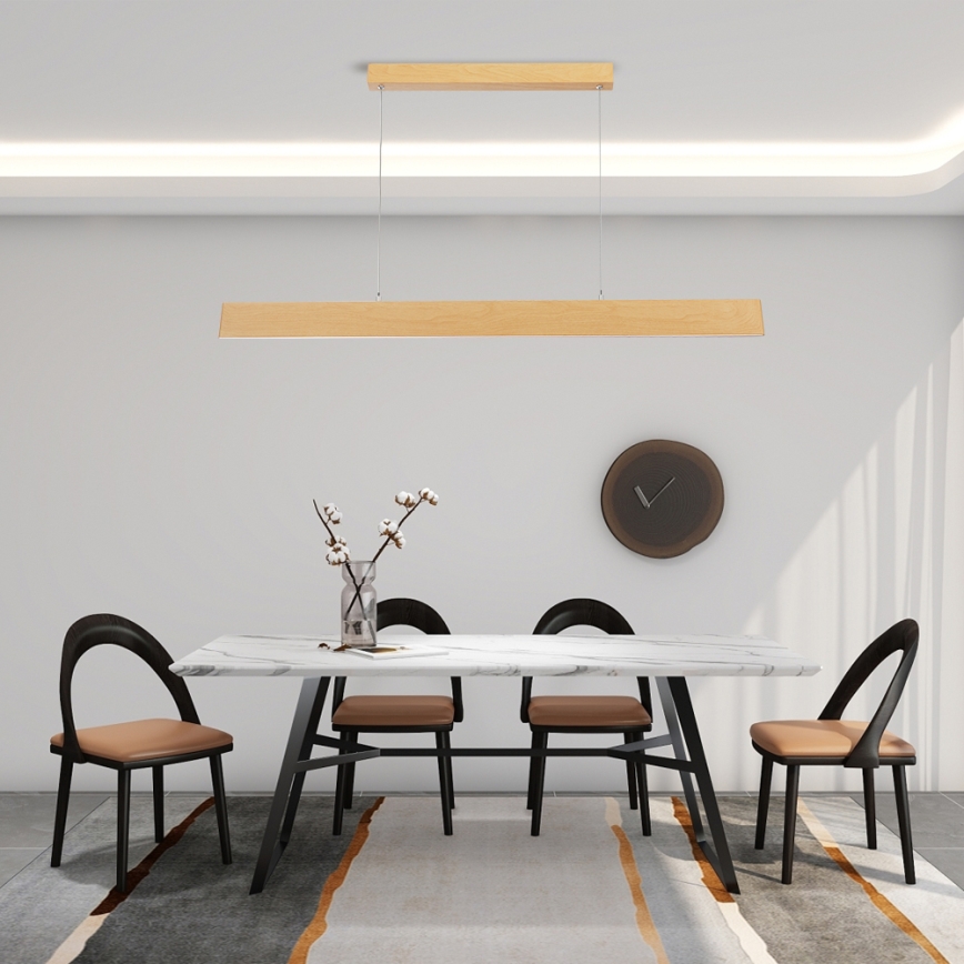 Brilagi - Himmennettävä riippuvalaisin kaapelilla SLIMLINE LED/40W/230V 3000-6000K tamminäköinen + kaukosäädin