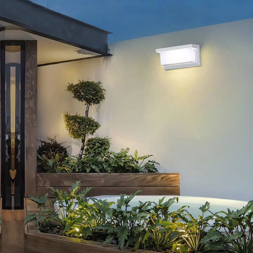 Brilagi - LED-himmennettävä ulkoseinävalaisin BRICKY 1xE27/6W/230V 2700-6500K IP54 valkoinen