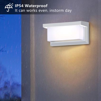 Brilagi - LED-himmennettävä ulkoseinävalaisin BRICKY 1xE27/6W/230V 2700-6500K IP54 valkoinen