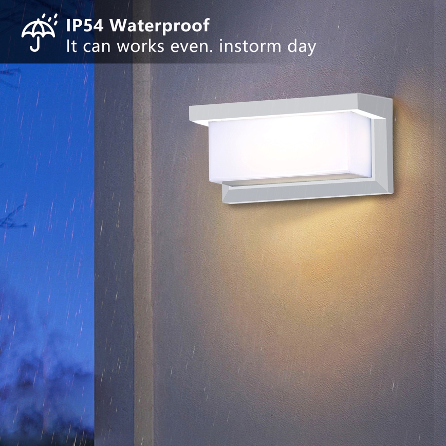 Brilagi - LED-himmennettävä ulkoseinävalaisin BRICKY 1xE27/6W/230V 2700-6500K IP54 valkoinen
