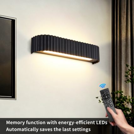BRILAGI - LED himmennettävä seinävalaisin FALCON MODERN LED/14W/230V 3000-6000K 40 cm musta + kaukosäädin