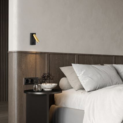 Brilagi - Himmennettävä LED-seinävalaisin MAYA 1xG9/4W/230V musta/kulta 2700-6500K Wi-Fi Tuya