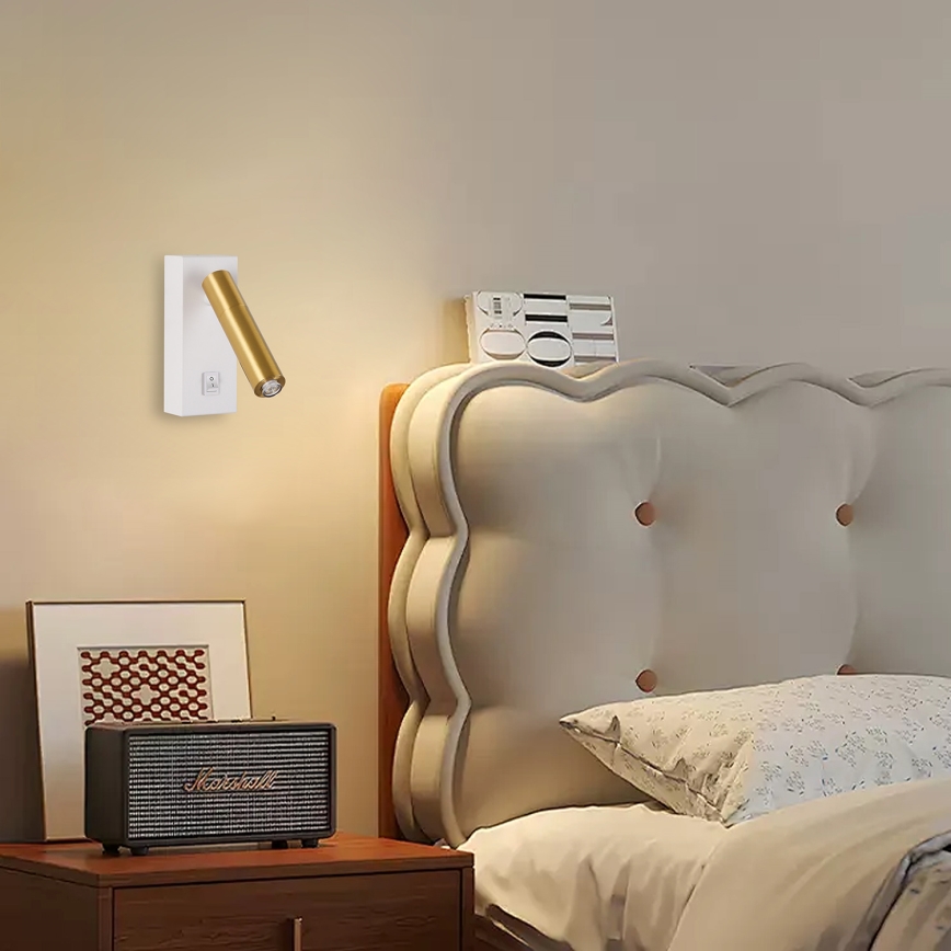 Brilagi - Himmennettävä LED-seinävalaisin MAYA 1xG9/4W/230V valkoinen/kulta 2700-6500K Wi-Fi Tuya