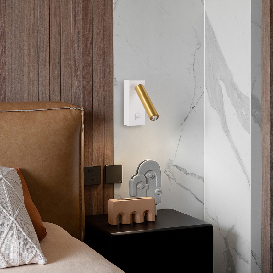 Brilagi - Himmennettävä LED-seinävalaisin MAYA 1xG9/4W/230V valkoinen/kulta 2700-6500K Wi-Fi Tuya