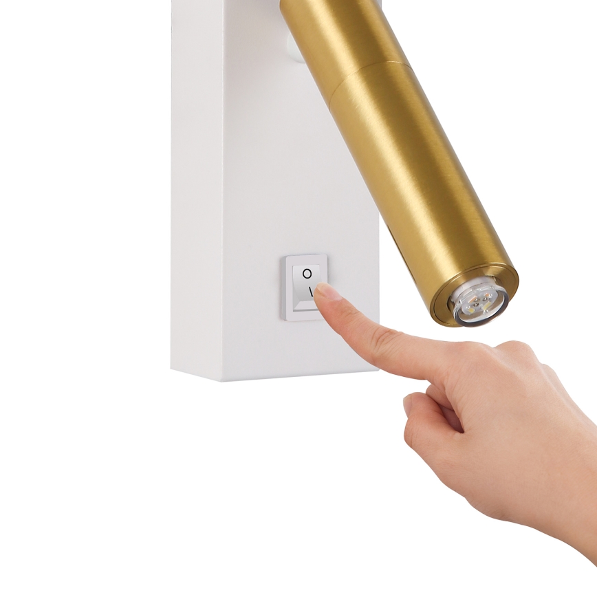 Brilagi - Himmennettävä LED-seinävalaisin MAYA 1xG9/4W/230V valkoinen/kulta 2700-6500K Wi-Fi Tuya