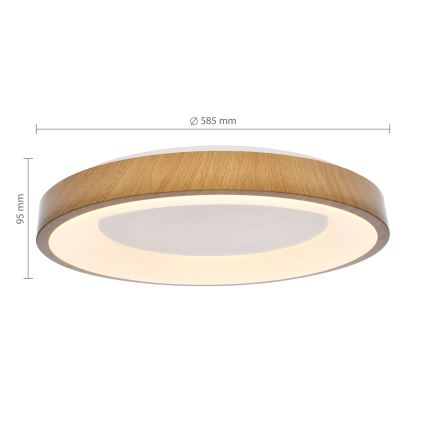 Brilagi - DORIA himmennettävä LED-kattovalaisin LED/60W/230V 3000-6500K Ø 60 cm + kaukosäädin