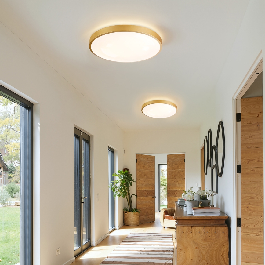 Brilagi - himmennettävä LED-kattovalaisin GLASS POOL DOUBLE LED/48W/230V 3000-6000K 40 cm kultainen + kaukosäädin