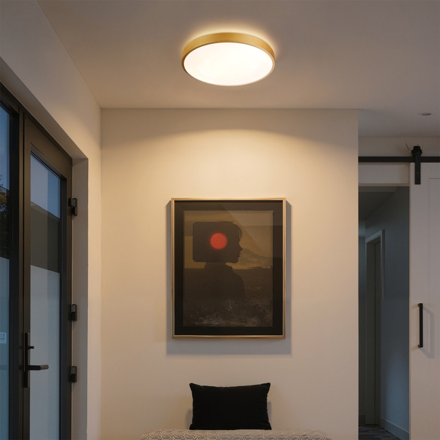 Brilagi - himmennettävä LED-kattovalaisin GLASS POOL DOUBLE LED/48W/230V 3000-6000K 40 cm kultainen + kaukosäädin