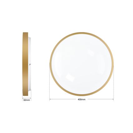 Brilagi - himmennettävä LED-kattovalaisin GLASS POOL DOUBLE LED/48W/230V 3000-6000K 40 cm kultainen + kaukosäädin