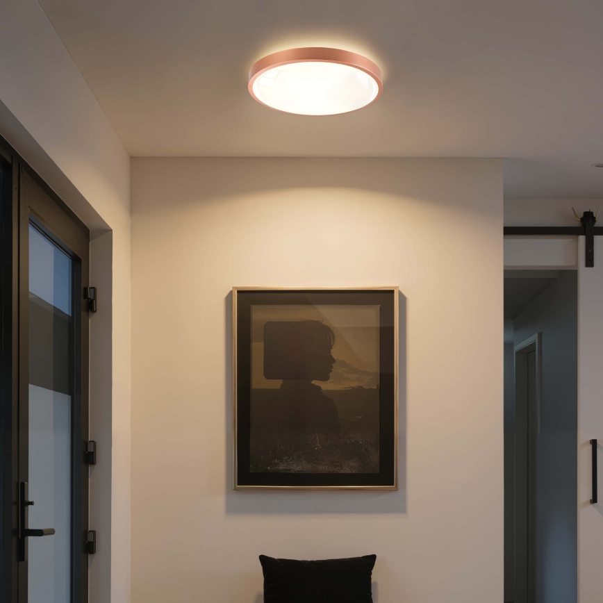 BRILAGI - LED-himmennettävä kattovalaisin GLASS POOL DOUBLE LED/48W/230V Ø 40 cm kuparinvärinen + kaukosäädin