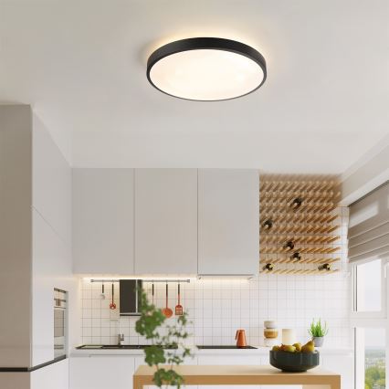 Brilagi - LED Himennettävä kattovalaisin GLASS POOL DOUBLE LED/48W/230V 3000-6000K 40 cm musta + kaukosäädin