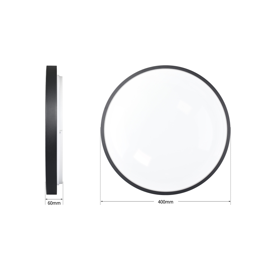 Brilagi - LED Himennettävä kattovalaisin GLASS POOL DOUBLE LED/48W/230V 3000-6000K 40 cm musta + kaukosäädin