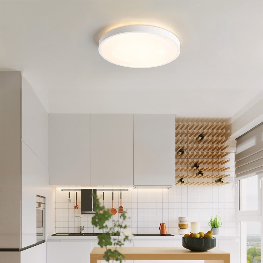 Brilagi - himmennettävä LED-kattovalaisin GLASS POOL DOUBLE LED/48W/230V 3000-6000K 40 cm valkoinen + kaukosäädin