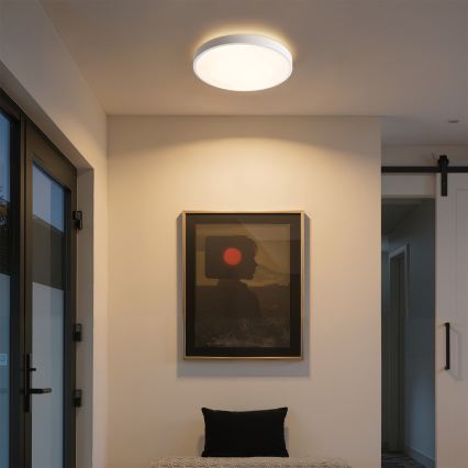 Brilagi - himmennettävä LED-kattovalaisin GLASS POOL DOUBLE LED/48W/230V 3000-6000K 40 cm valkoinen + kaukosäädin