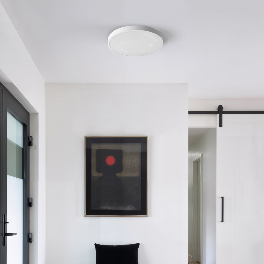 Brilagi - himmennettävä LED-kattovalaisin GLASS POOL DOUBLE LED/48W/230V 3000-6000K 40 cm valkoinen + kaukosäädin