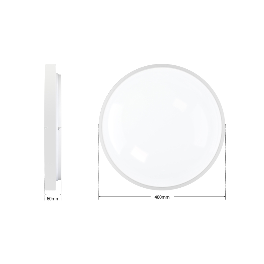 Brilagi - himmennettävä LED-kattovalaisin GLASS POOL DOUBLE LED/48W/230V 3000-6000K 40 cm valkoinen + kaukosäädin