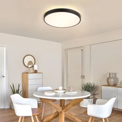 Brilagi - LED Himmennettävä kattovalaisin GLASS POOL DOUBLE LED/60W/230V 3000-6000K 50 cm musta + kaukosäädin