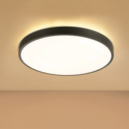 Brilagi - LED Himmennettävä kattovalaisin GLASS POOL DOUBLE LED/60W/230V 3000-6000K 50 cm musta + kaukosäädin