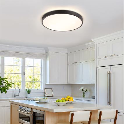 Brilagi - LED Himmennettävä kattovalaisin GLASS POOL DOUBLE LED/60W/230V 3000-6000K 50 cm musta + kaukosäädin