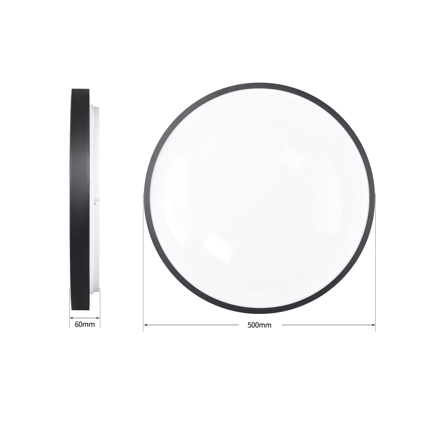 Brilagi - LED Himmennettävä kattovalaisin GLASS POOL DOUBLE LED/60W/230V 3000-6000K 50 cm musta + kaukosäädin