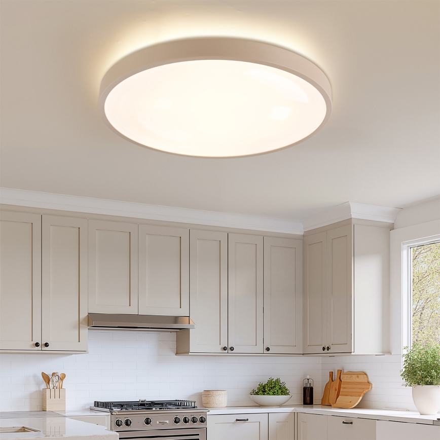 Brilagi - LED-himmennettävä kattovalaisin GLASS POOL DOUBLE LED/80W/230V 3000-6000K 60 cm beige + kaukosäädin