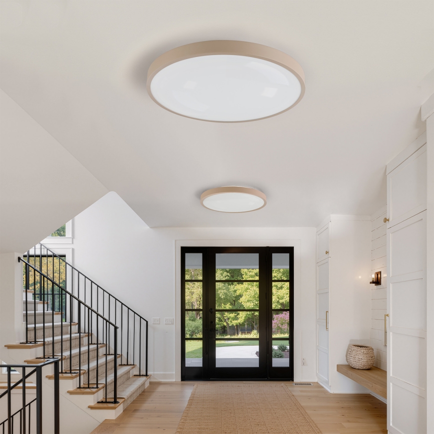 Brilagi - LED-himmennettävä kattovalaisin GLASS POOL DOUBLE LED/80W/230V 3000-6000K 60 cm beige + kaukosäädin