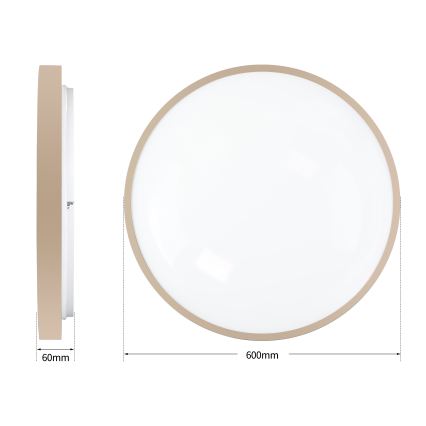 Brilagi - LED-himmennettävä kattovalaisin GLASS POOL DOUBLE LED/80W/230V 3000-6000K 60 cm beige + kaukosäädin