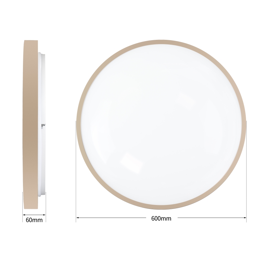 Brilagi - LED-himmennettävä kattovalaisin GLASS POOL DOUBLE LED/80W/230V 3000-6000K 60 cm beige + kaukosäädin