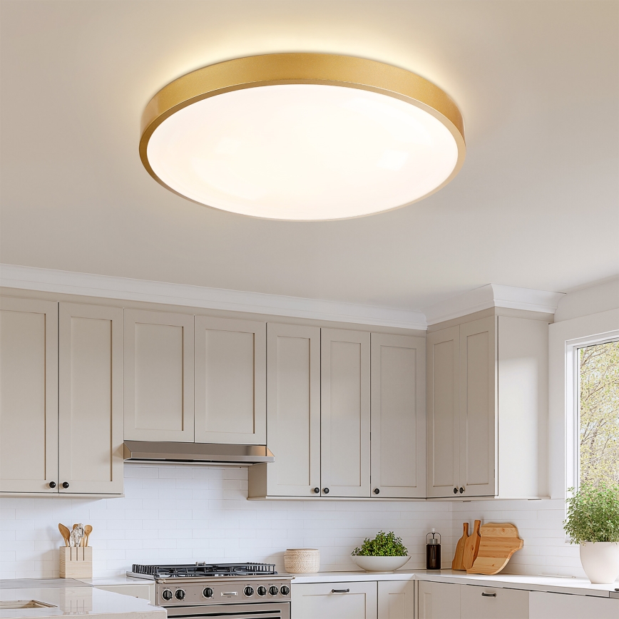 Brilagi - LED-himmennettävä kattovalaisin GLASS POOL DOUBLE LED/80W/230V 3000-6000K 60 cm kultainen + kaukosäädin