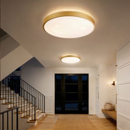 Brilagi - LED-himmennettävä kattovalaisin GLASS POOL DOUBLE LED/80W/230V 3000-6000K 60 cm kultainen + kaukosäädin