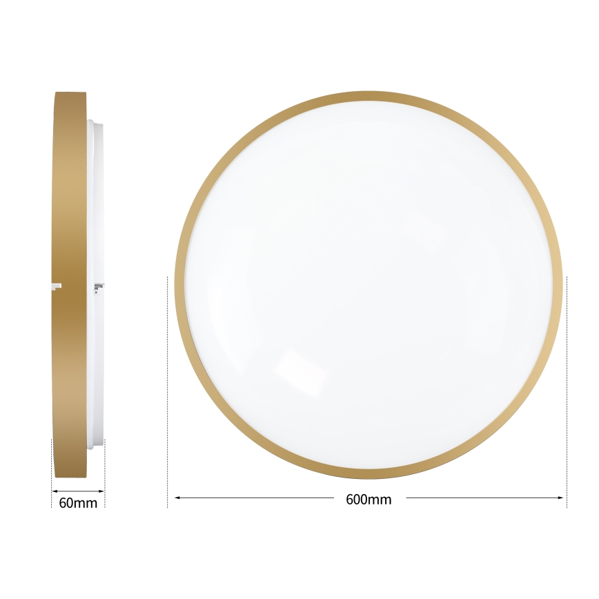 Brilagi - LED-himmennettävä kattovalaisin GLASS POOL DOUBLE LED/80W/230V 3000-6000K 60 cm kultainen + kaukosäädin