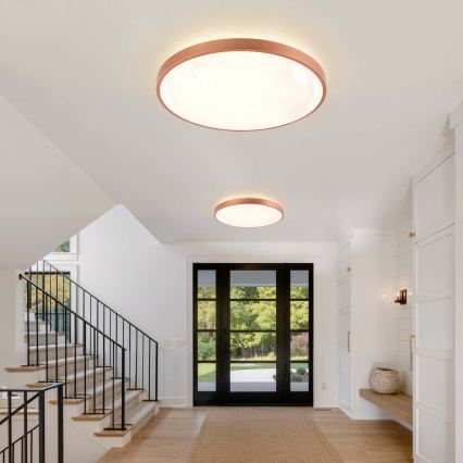BRILAGI - himmennettävä LED-kattovalaisin GLASS POOL DOUBLE LED/80W/230V Ø 60 cm kuparinvärinen + kaukosäädin