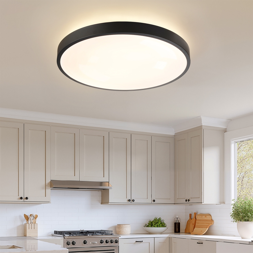 Brilagi - LED-himmennettävä kattovalaisin GLASS POOL DOUBLE LED/80W/230V 3000-6000K 60 cm musta + kaukosäädin