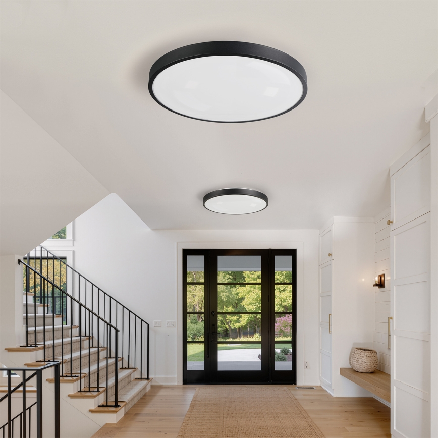 Brilagi - LED-himmennettävä kattovalaisin GLASS POOL DOUBLE LED/80W/230V 3000-6000K 60 cm musta + kaukosäädin