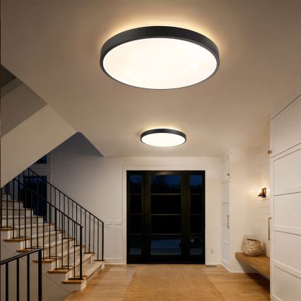 Brilagi - LED-himmennettävä kattovalaisin GLASS POOL DOUBLE LED/80W/230V 3000-6000K 60 cm musta + kaukosäädin