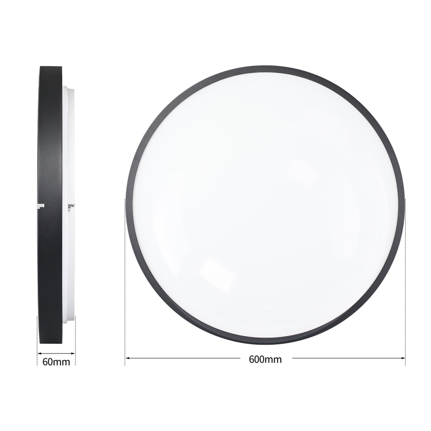 Brilagi - LED-himmennettävä kattovalaisin GLASS POOL DOUBLE LED/80W/230V 3000-6000K 60 cm musta + kaukosäädin