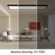 Brilagi - Himmennettävä kylpyhuoneen LED-kattovalaisin FRAME SMART LED/50W/230V 3000-6000K IP44 musta + kauko-ohjaus