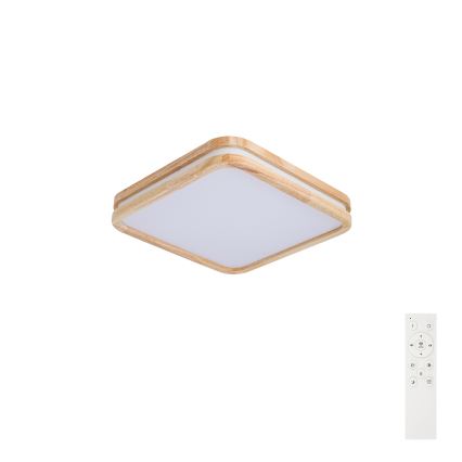BRILAGI - LED-himmennettävä kattovalaisin MOLINA SQUARE LED/48W/230V 3000-6000K tammi 40x40 cm + kaukosäädin