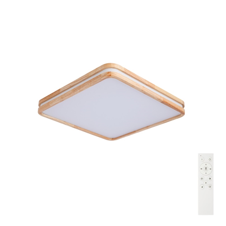 BRILAGI - Himmennettävä LED-kattovalaisin MOLINA SQUARE LED/80W/230V 3000-6000K tammi 60x60 cm + kaukosäädin