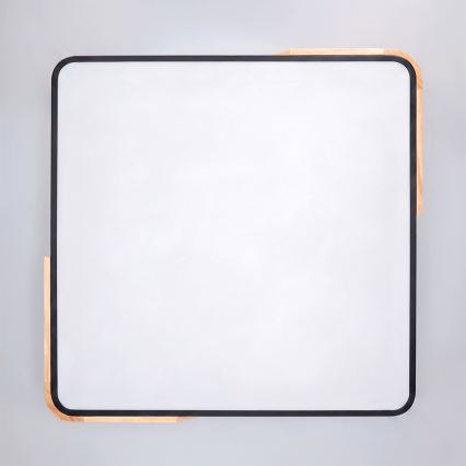 Brilagi - Himennettävä LED-kattovalaisin PILANA LED/60W/230V 3000-6500K tammi/musta 56x56 cm + kaukosäädin