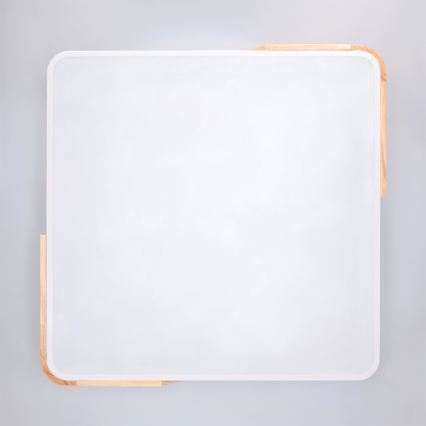 Brilagi - Himennettävä LED-kattovalaisin PILANA LED/60 W/230 V 3000–6500 K tammi/valkoinen 56 x 56 cm + kaukosäädin
