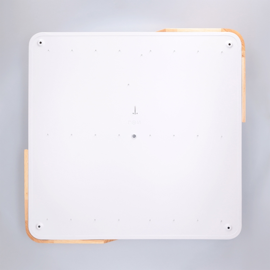 Brilagi - Himennettävä LED-kattovalaisin PILANA LED/60 W/230 V 3000–6500 K tammi/valkoinen 56 x 56 cm + kaukosäädin