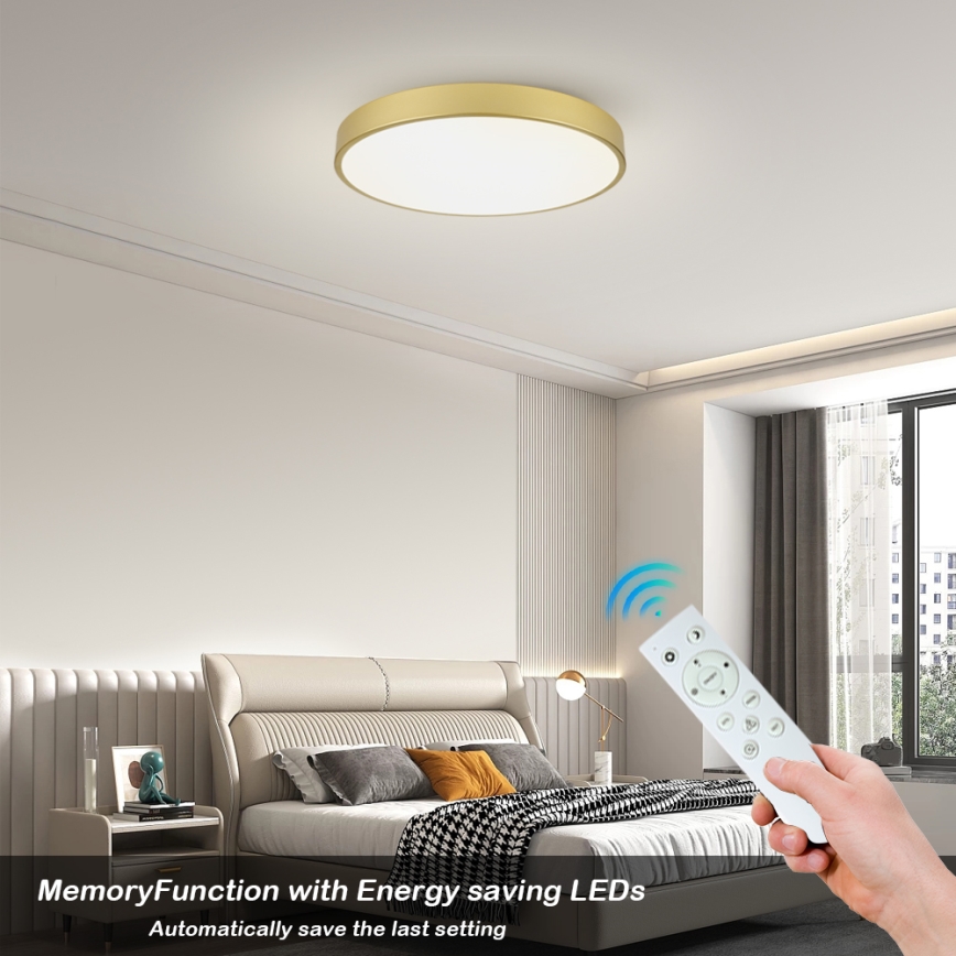 Brilagi - LED-himmennettävä kattovalaisin POOL SMART LED/100W/230V 3000-6000K 80 cm kultainen Wi-Fi Tuya + kaukosäädin