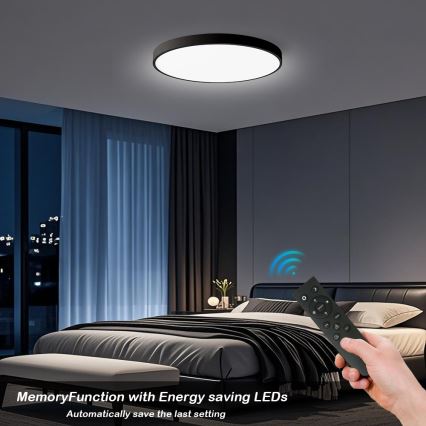 Brilagi - LED-himennettävä kattovalaisin POOL SMART LED/100W/230V 3000-6000K halkaisija 80 cm Wi-Fi Tuya musta + kaukosäädin
