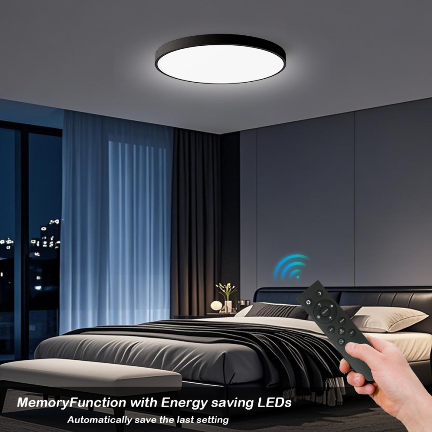 Brilagi - LED-himennettävä kattovalaisin POOL SMART LED/100W/230V 3000-6000K halkaisija 80 cm Wi-Fi Tuya musta + kaukosäädin