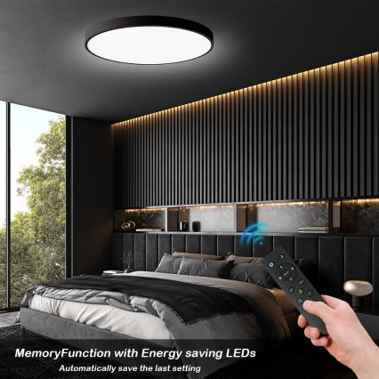 Brilagi - himmennettävä LED-kattovalaisin POOL SMART LED/180W/230V 3000–6000K Ø 120 cm Wi-Fi Tuya musta + kaukosäädin