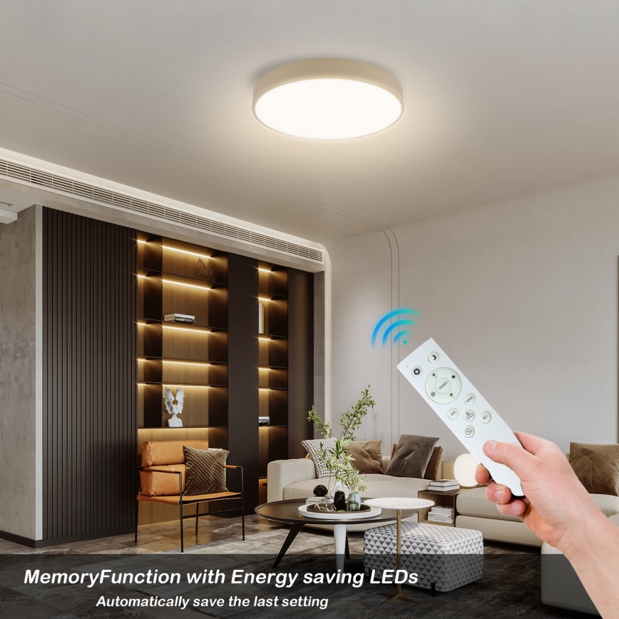 Brilagi - LED-himmennettävä kattovalaisin POOL SMART LED/48W/230V 3000-6000K halkaisija 40 cm Wi-Fi Tuya beige + kaukosäädin