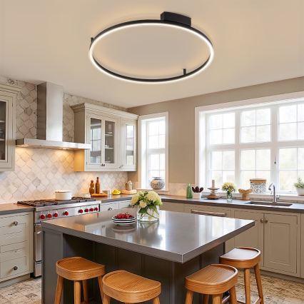 Brilagi - himennettävä LED-kattovalaisin PORTOFINO LED/60W/230V 3000–6000K halkaisija 80 cm musta + kaukosäädin